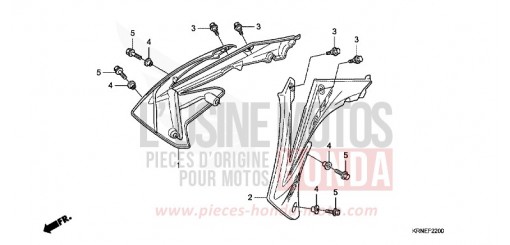 BOUCLIER DE RADIATEUR CRF250RC de 2012